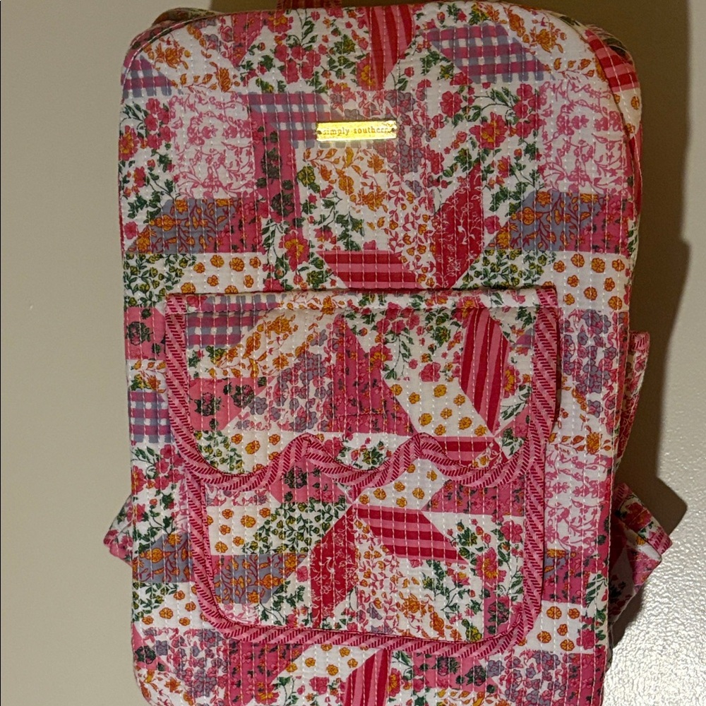 Vera Bradley Pink Multi Quilted Patchwork Backpack